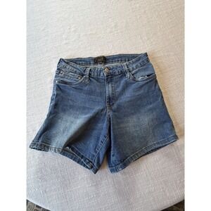 Rachel Roy Denim Shorts Womens 6 28 Blue Mid Rise Stretch Casual